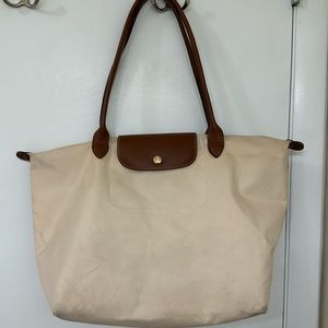 CREAM LONGCHAMP BAG